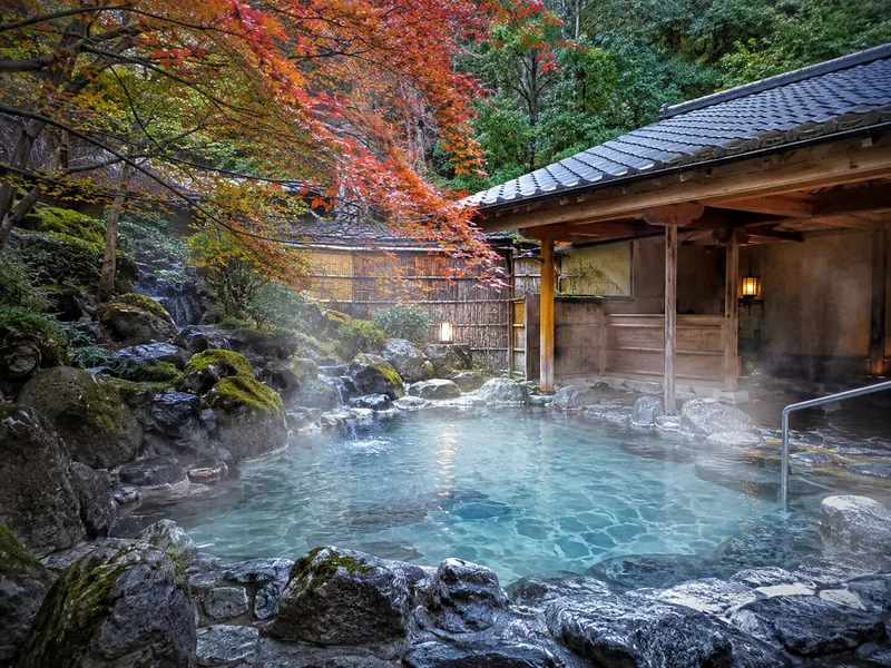 箱根での温泉入浴